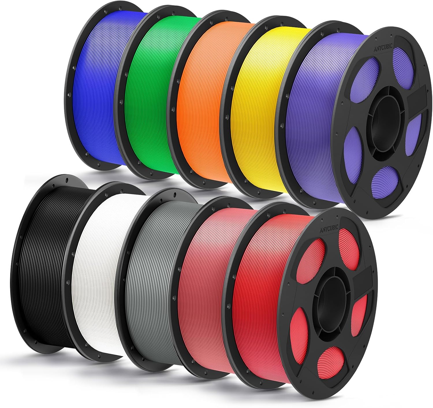 Close-up of 3D printing filaments